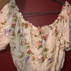 Buckle off the shoulder crop top!